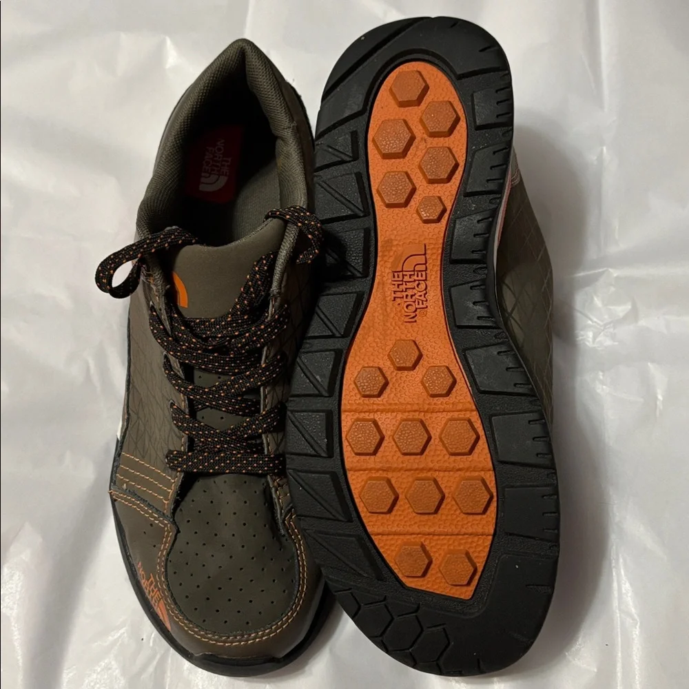 The North Face Mens Brown Orange Sneakers